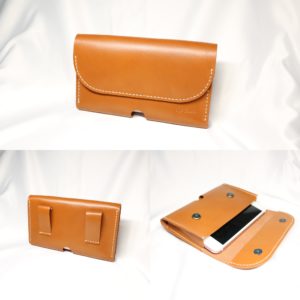 キャメル色のスマホケース