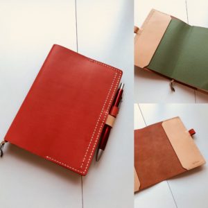 レザーアイテム K's Cuoioのヌメ革手帳カバー