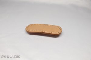 レザーアイテムK's Cuoioの楕円のバレッタ