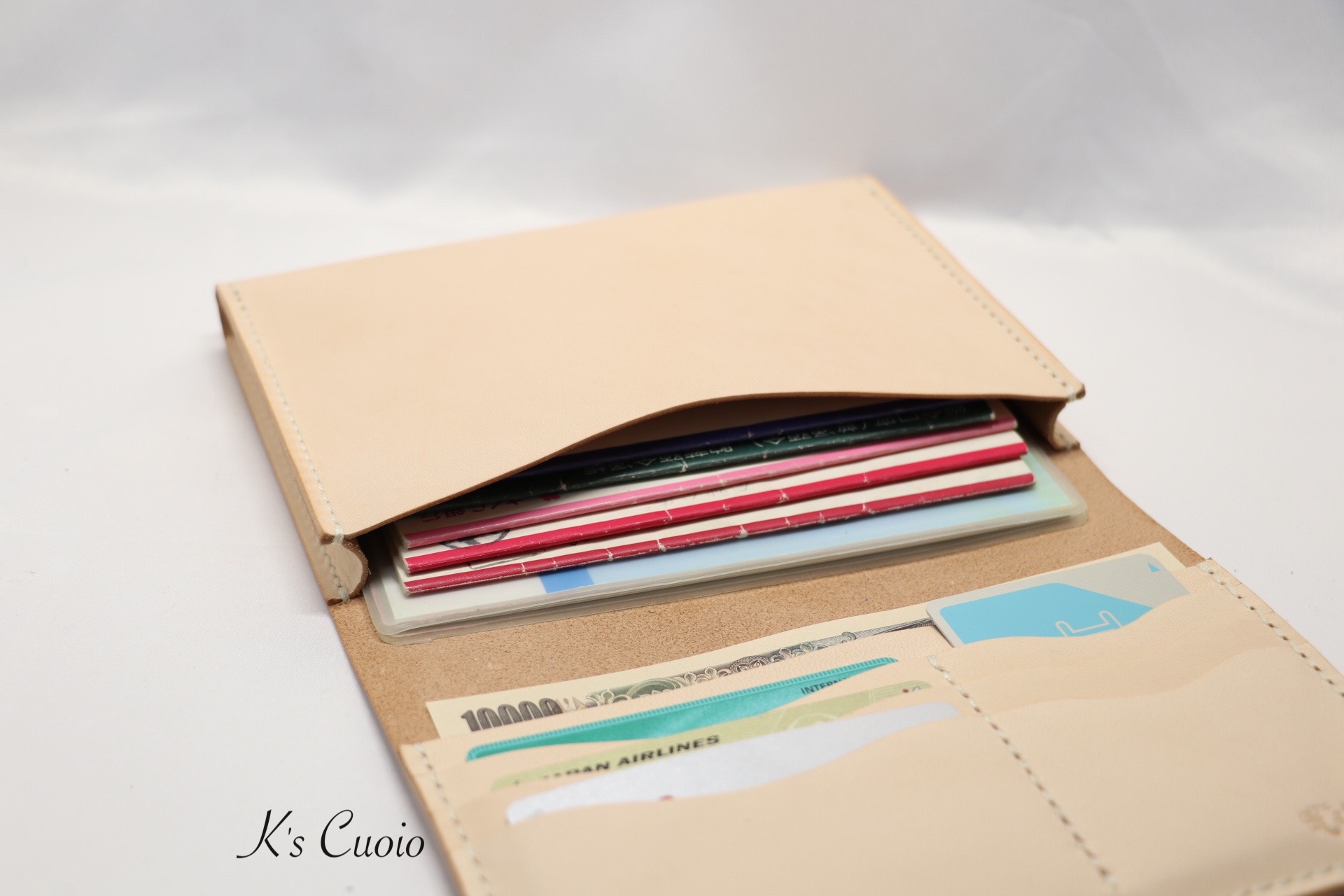 今日の製作（通帳ケース他）