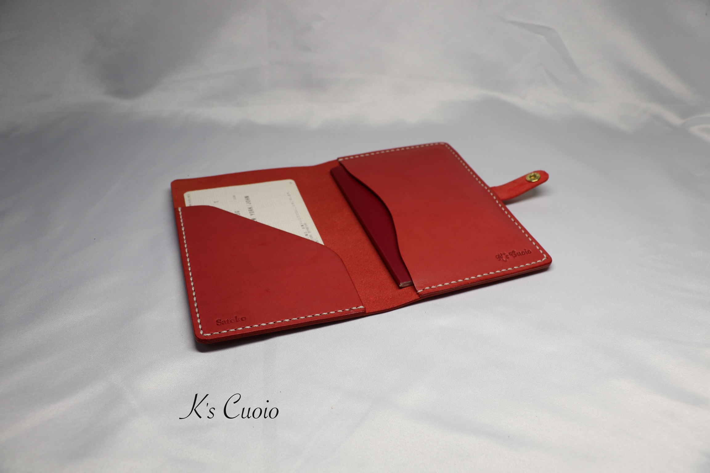 今日の製作（パスポートケース）