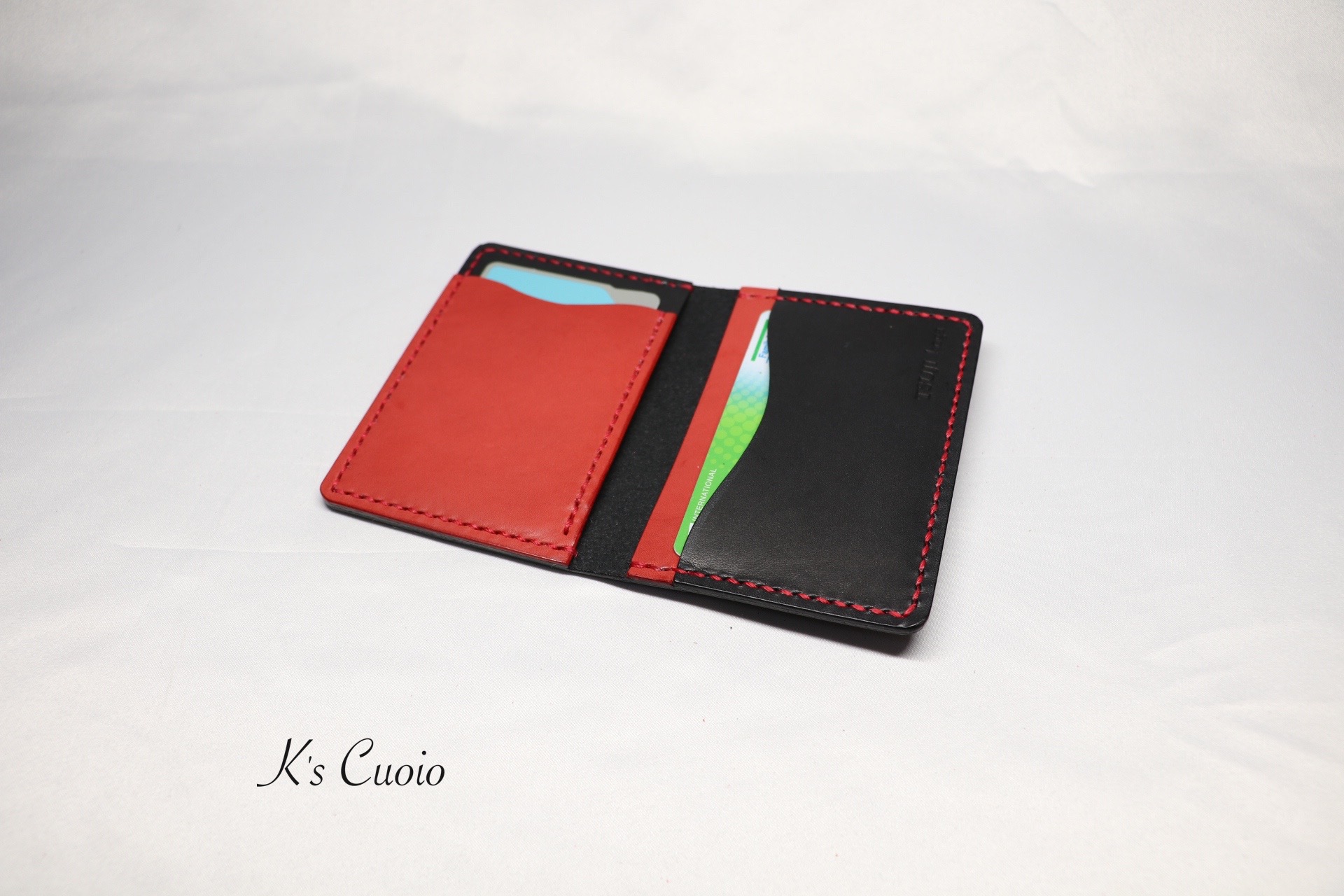 今日の製作（パスケースと名刺入れ）