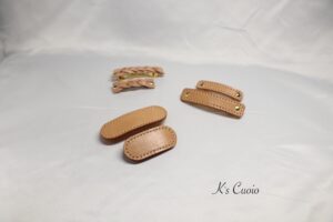 レザーアイテムK's Cuoioのバレッタ