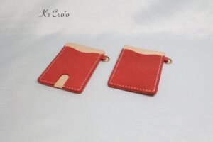 レザーアイテムK's Cuoio ヌメ革ツートン定期入れ
